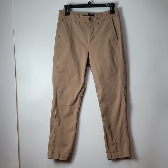 J. Crew High-Rise Girlfriend Chino w/Pockets Straight-leg ~Camel - Picture 5 of 8